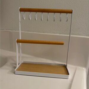 White and Brown Jewelry Organizer Stand